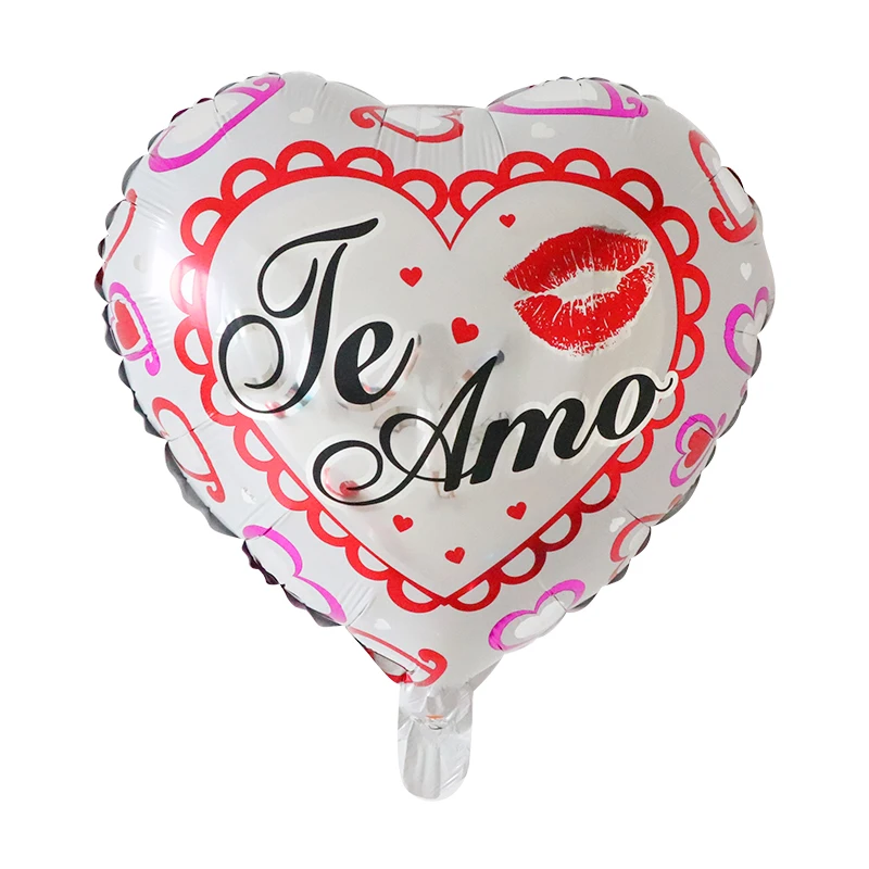 10pcs 18inch Spanish TE AMO Foil Helium Balloons Valentine\'s Day Gifts I Love You Air Globos Engagement Wedding Party Decoration
