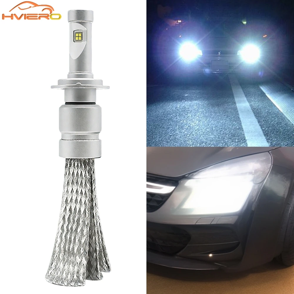 

2pcs CSP Car LED Headlight Daytime Running Light H4 H7 H8 9005 9012 Auto Brake Fog Lamp Super Bright 6500K Headlamp Waterproof