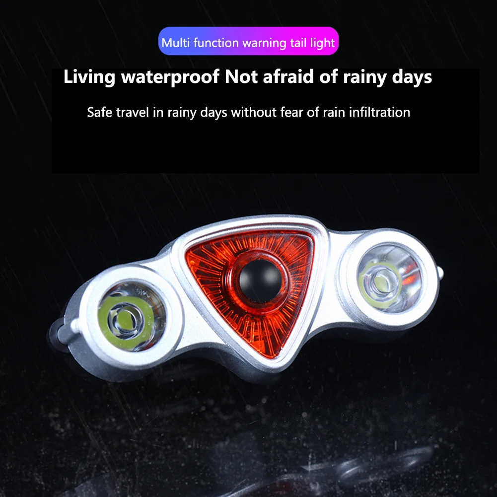 دراجة الذيل ضوء USB قابلة للشحن مقاوم للماء الخلفية الدراجة الذيل ضوء 9SMD 2LED ركوب الدراجات الذيل مصباح ملون أبيض أحمر ضوء