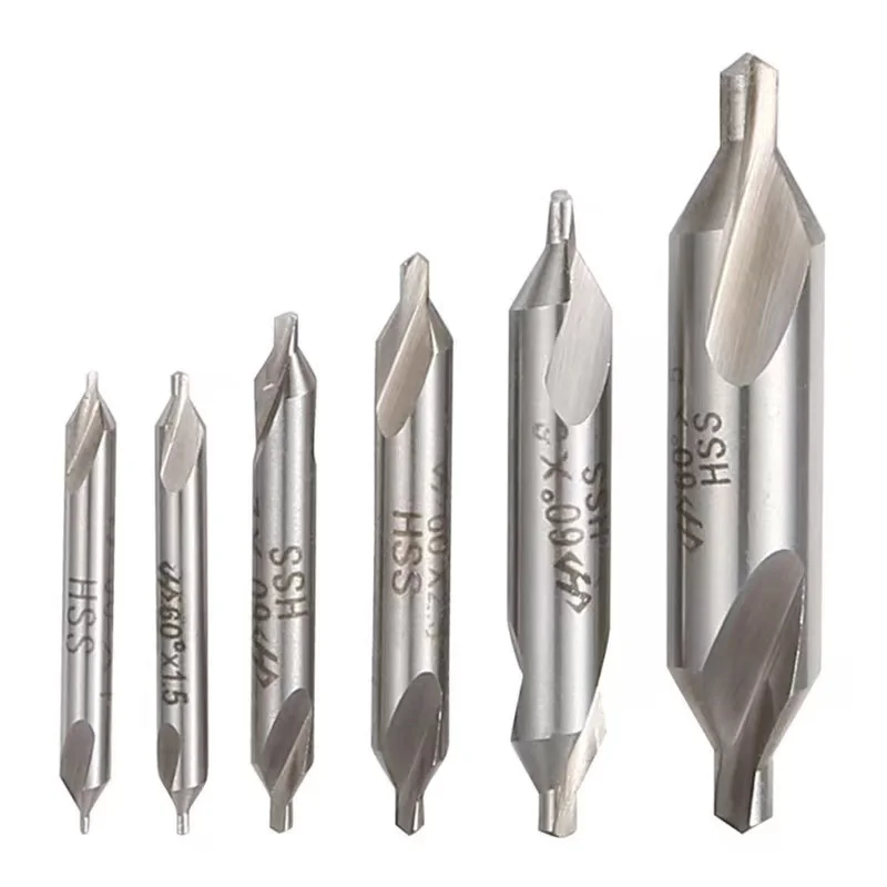 

Center Drill HSS Combined Center Drills 60 Degree Countersinks Angle Bit Set 2.0mm 2.5mm 3mm 4mm 5mm 6mm Metal Center Drill Bit