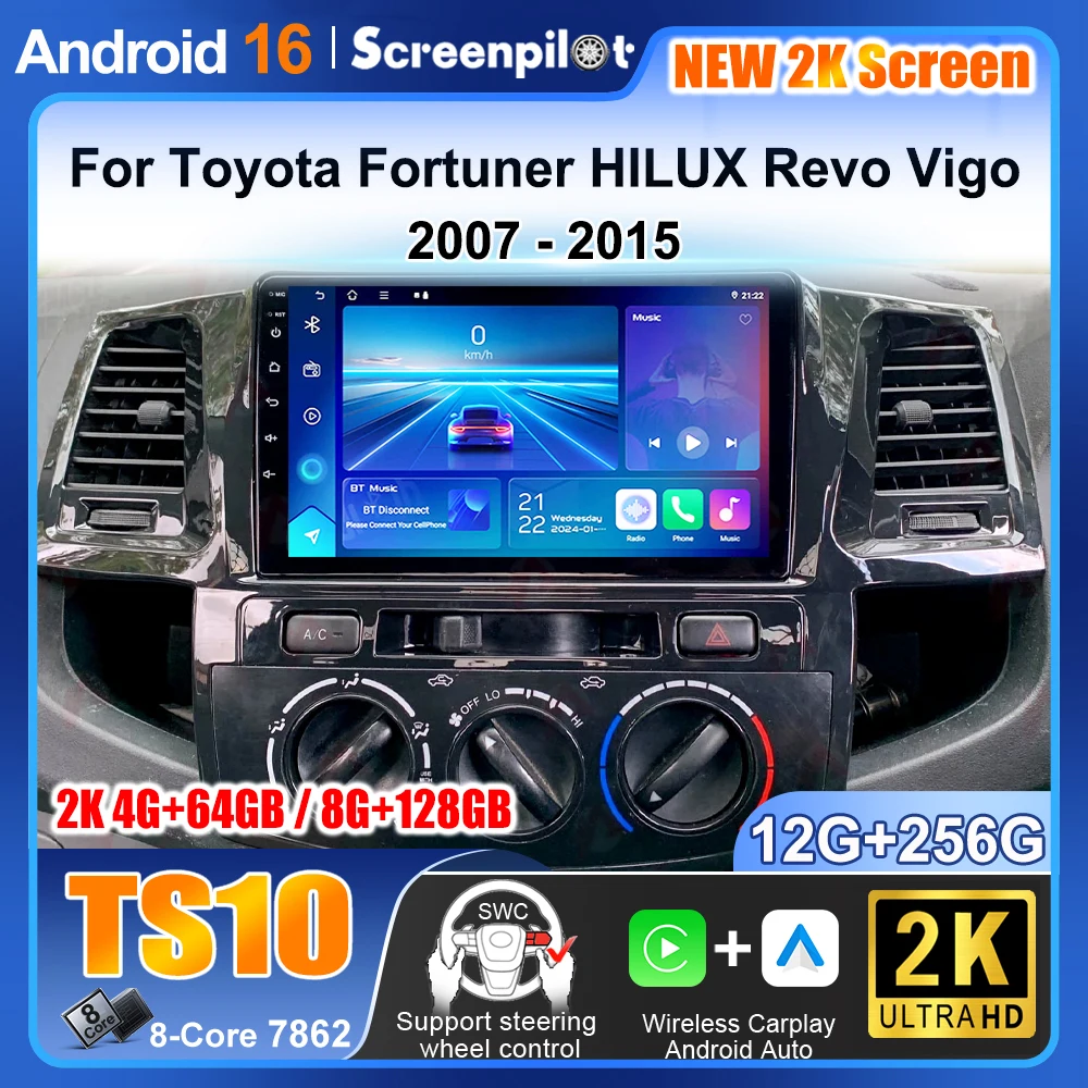 

For Toyota Fortuner HILUX Revo Vigo 2007 2006 2007 2008 2009 2010 2011 2012 2013 2014 2015 Multimedia Video Player Stereo GPS 5G