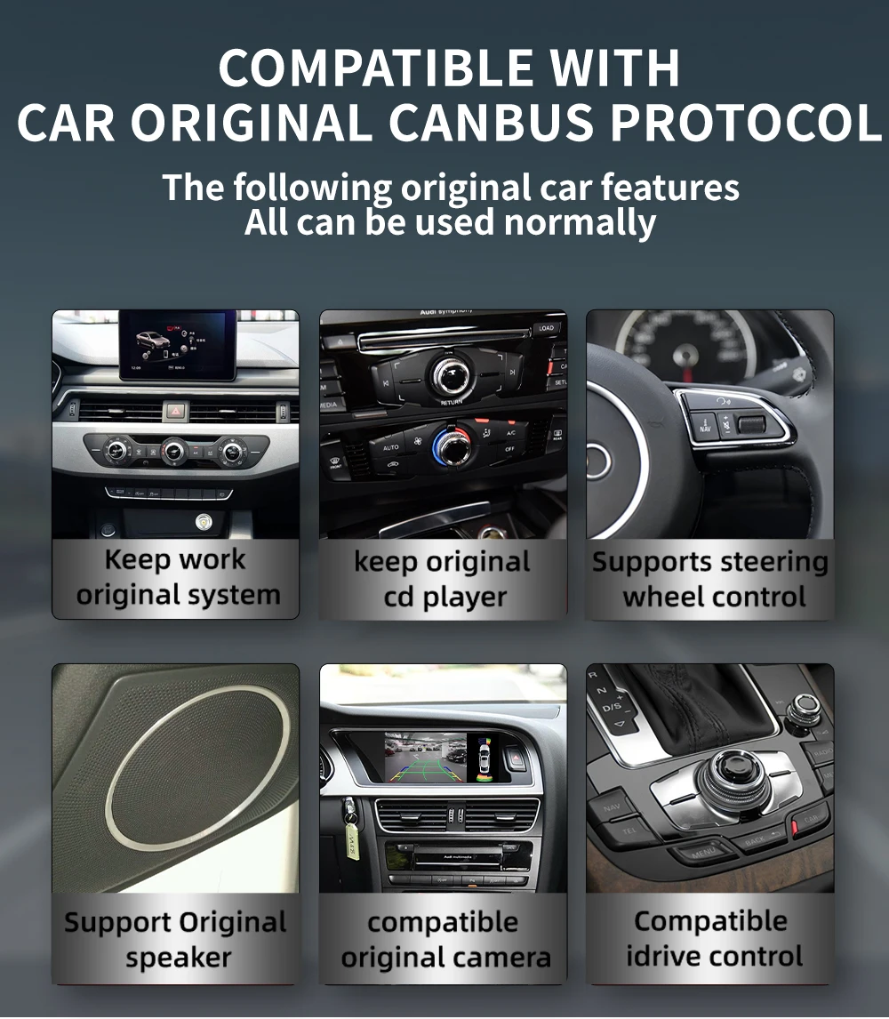 1920*720P Display-Bildschirm Linux-System Autoradio-Stereoanlage für Audi A4 B8 A5 2009-2016 Multimedia-Player BT Wireless Carplay Auto – Detail 12