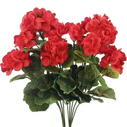 Artificial flower plants Begonia flower Wedding bridal bouquet Home outdoor garden bonsai Decoration DIY Festival Wreaths Arch