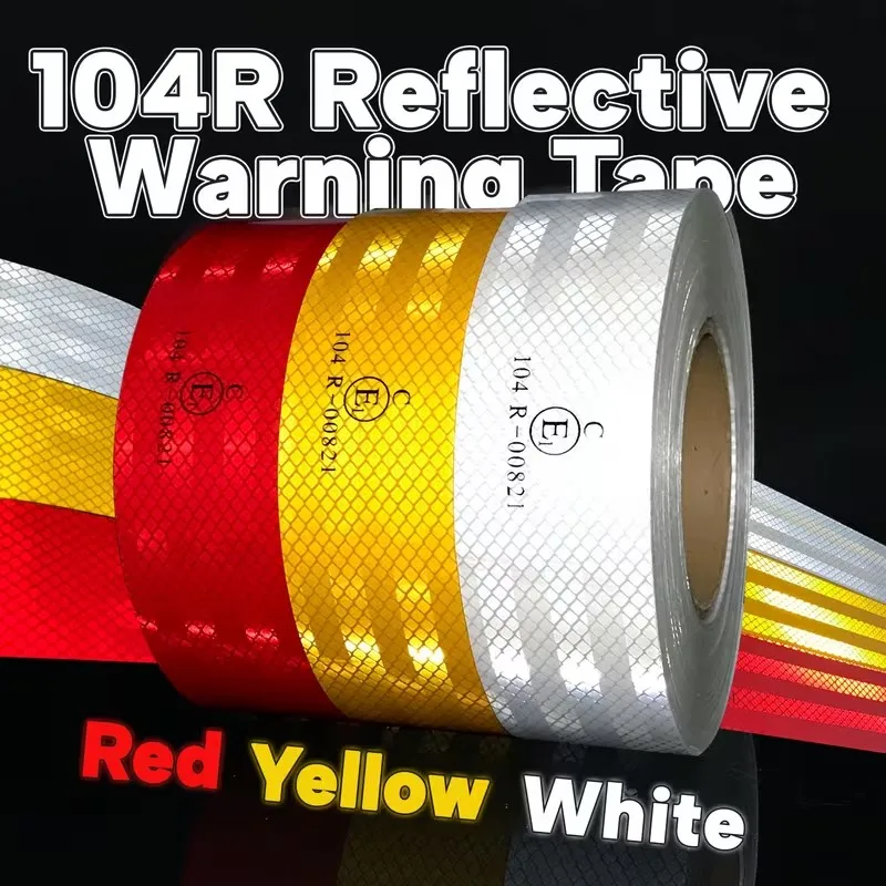 104R Car Reflective Tape Waterproof Retro Reflective Conspicuity Self Adhesive Road Safety Warning Sticker Reflectors For Truck