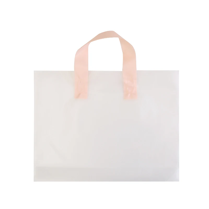 48PCS Transparent plastic bag  Plastic Clothes Bag Plastic Printed Gift Pouch Clothing Store Packet Shopping Bags with Handle