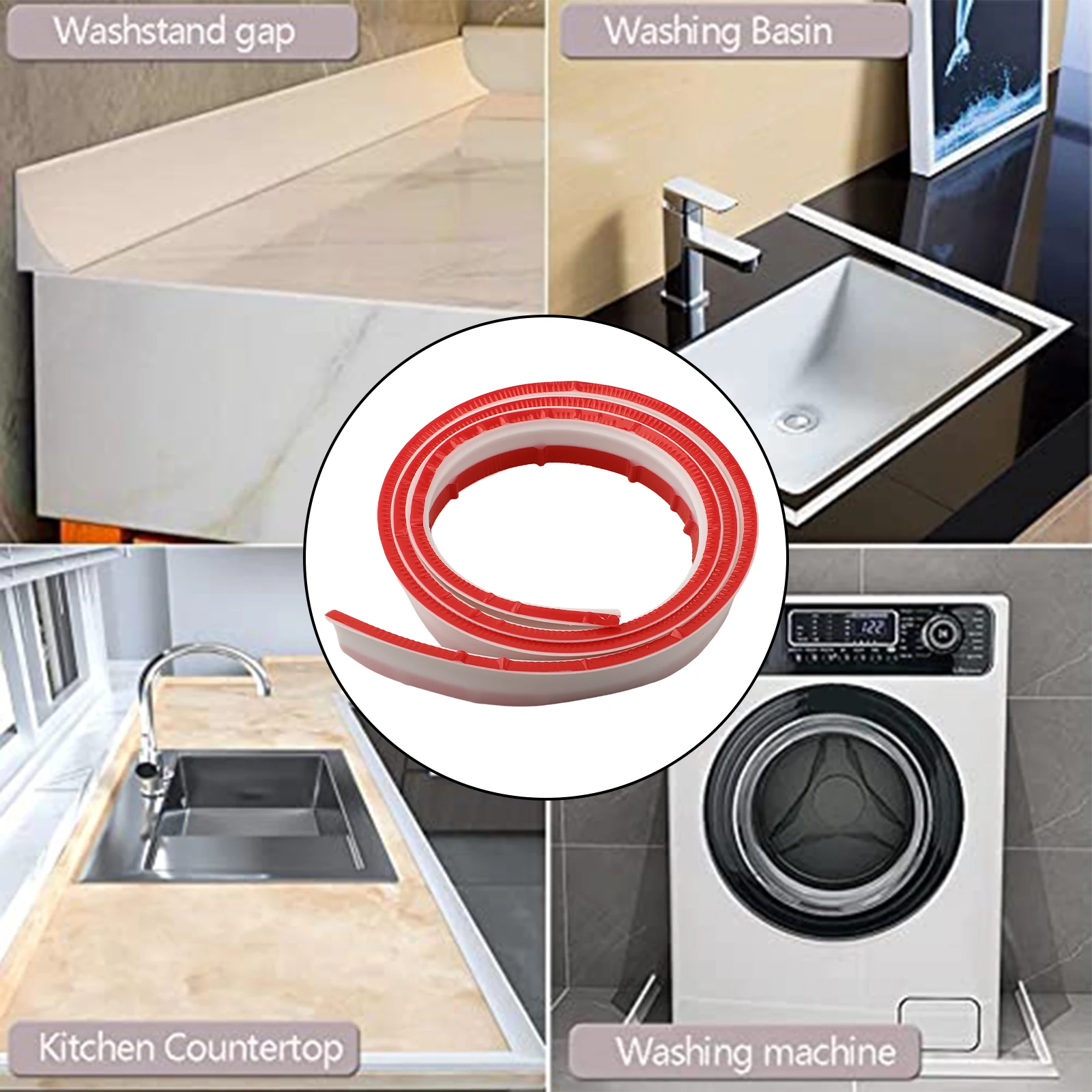 

For Shower Floors Shower Tray Seal Bath Sink Edging Seal Trim Home Bathroom Silicone Material 45 Degree Cutting