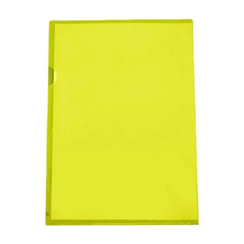 C90C 6 Colors Plastic Folders Presentation Folder L Shaped Folder for Protection File