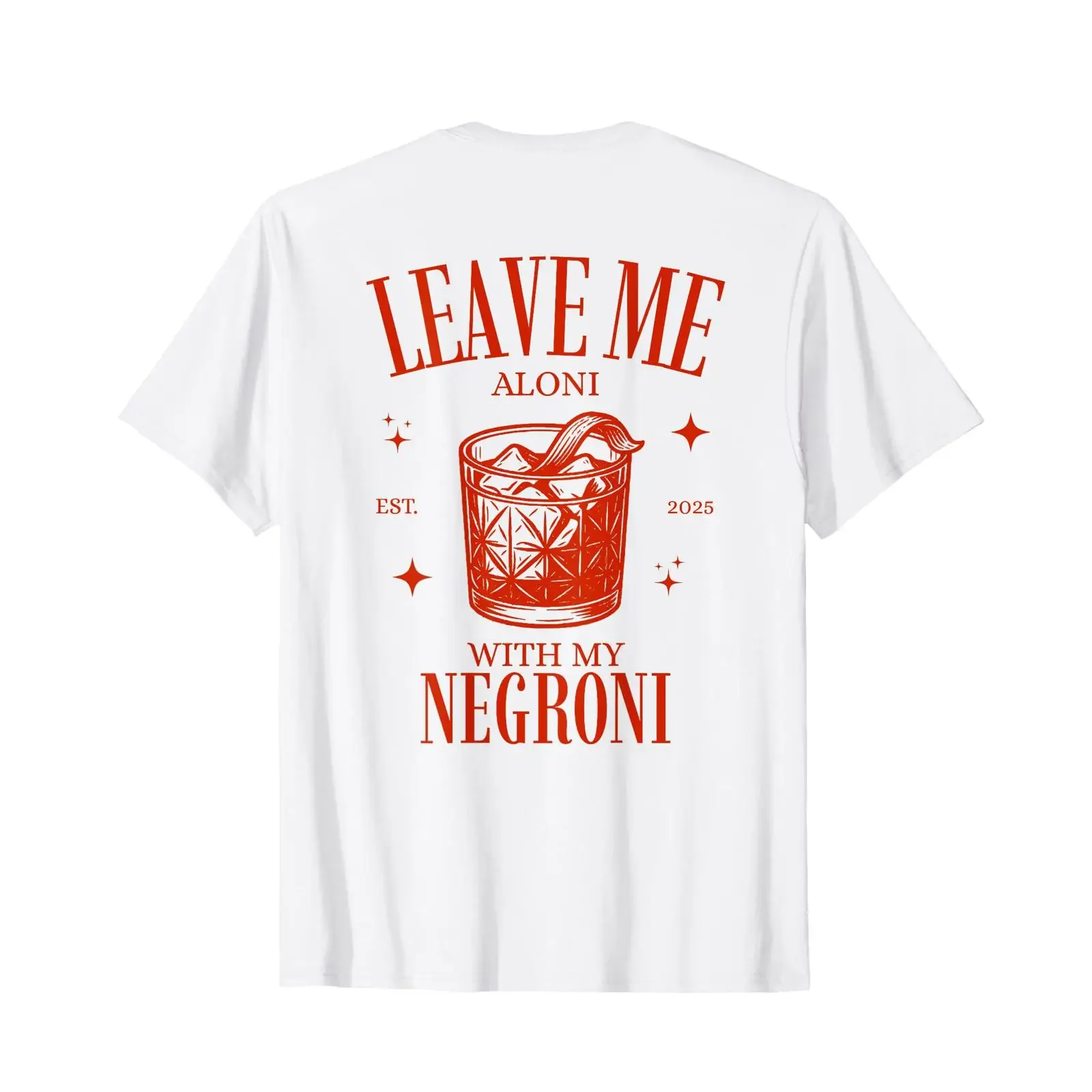 Футболка Leave Me Aloni With My Negroni I Classic Gin Cocktail в винтажном стиле, с эффектом потертости, мягкая, модная, с графическим принтом, для мужчин
