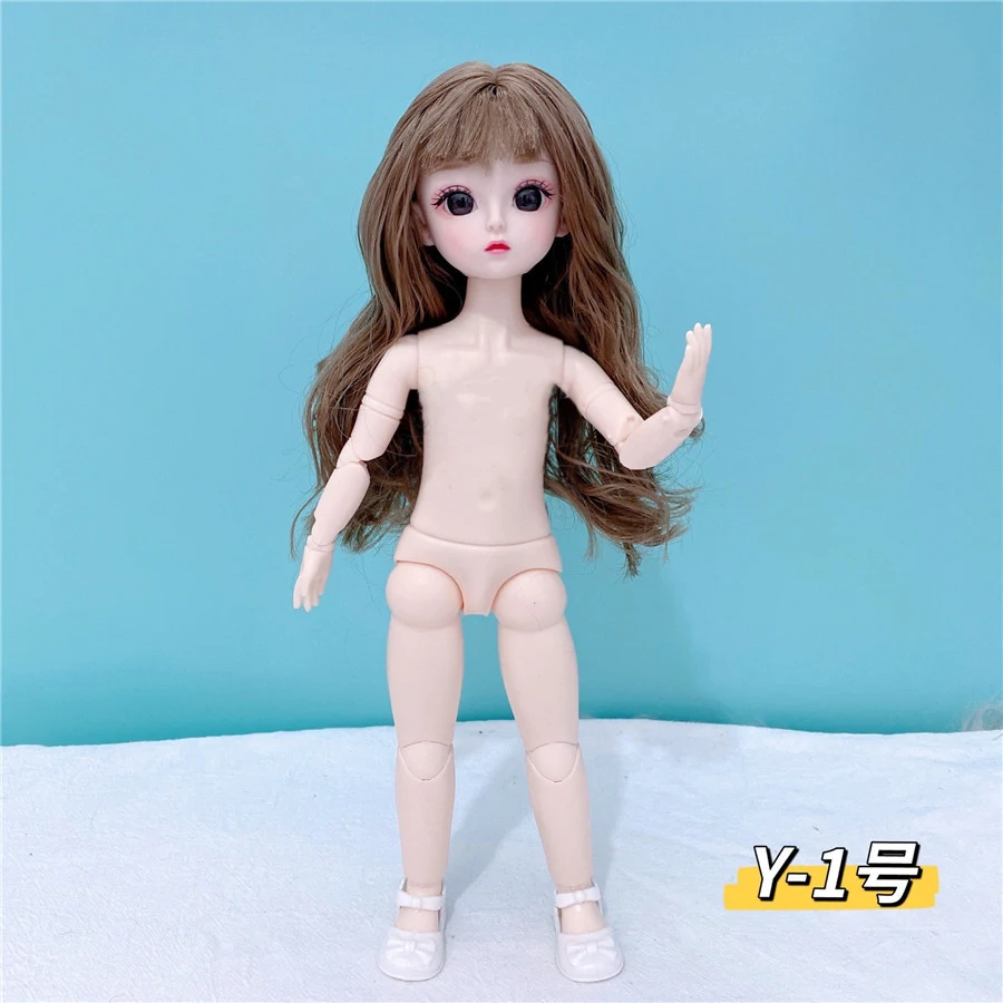 ตุ๊กตา 1/6 ตุ๊กตามังสวิรัติ 3D Eyes 30ซม.ทรงกลม20ข้อต่อNude ​ ตุ๊กตาหัว BJD อุปกรณ์เสริมสําหรับของเล่นเด็กผู้หญิงของขวัญวันเกิด