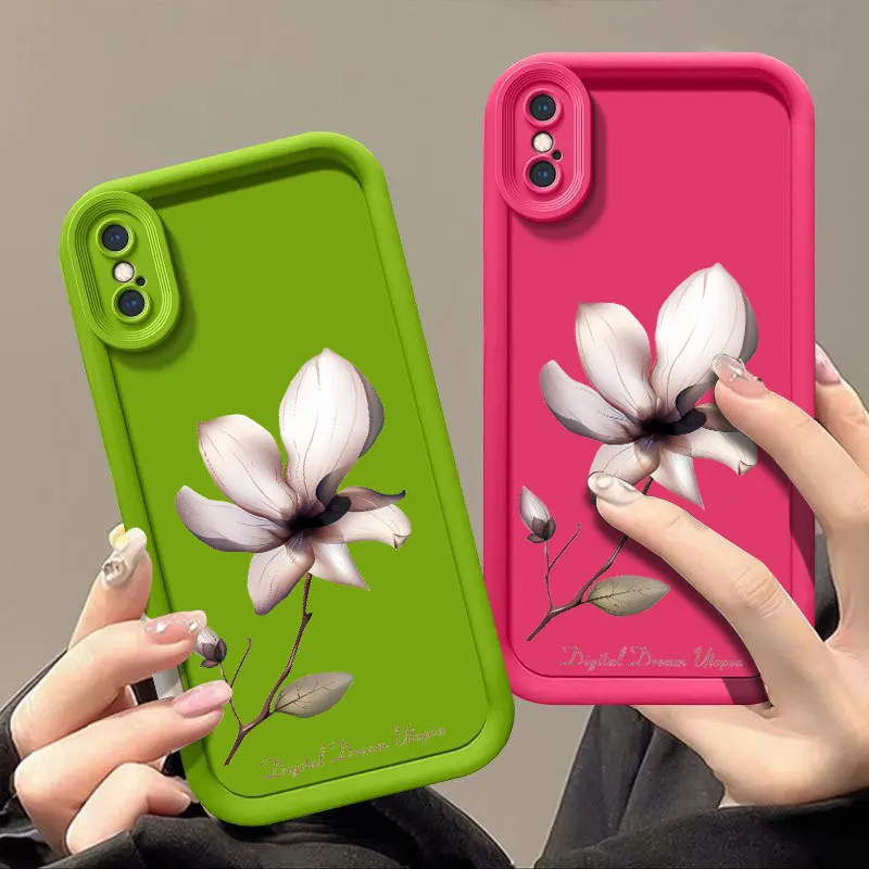 Pretty Flower Fasion Phone Case for iPhone 6 6S 7 8 PLUS SE 2020 2022 X XR XS MAX Shockproof Silicone Soft Cover Coque