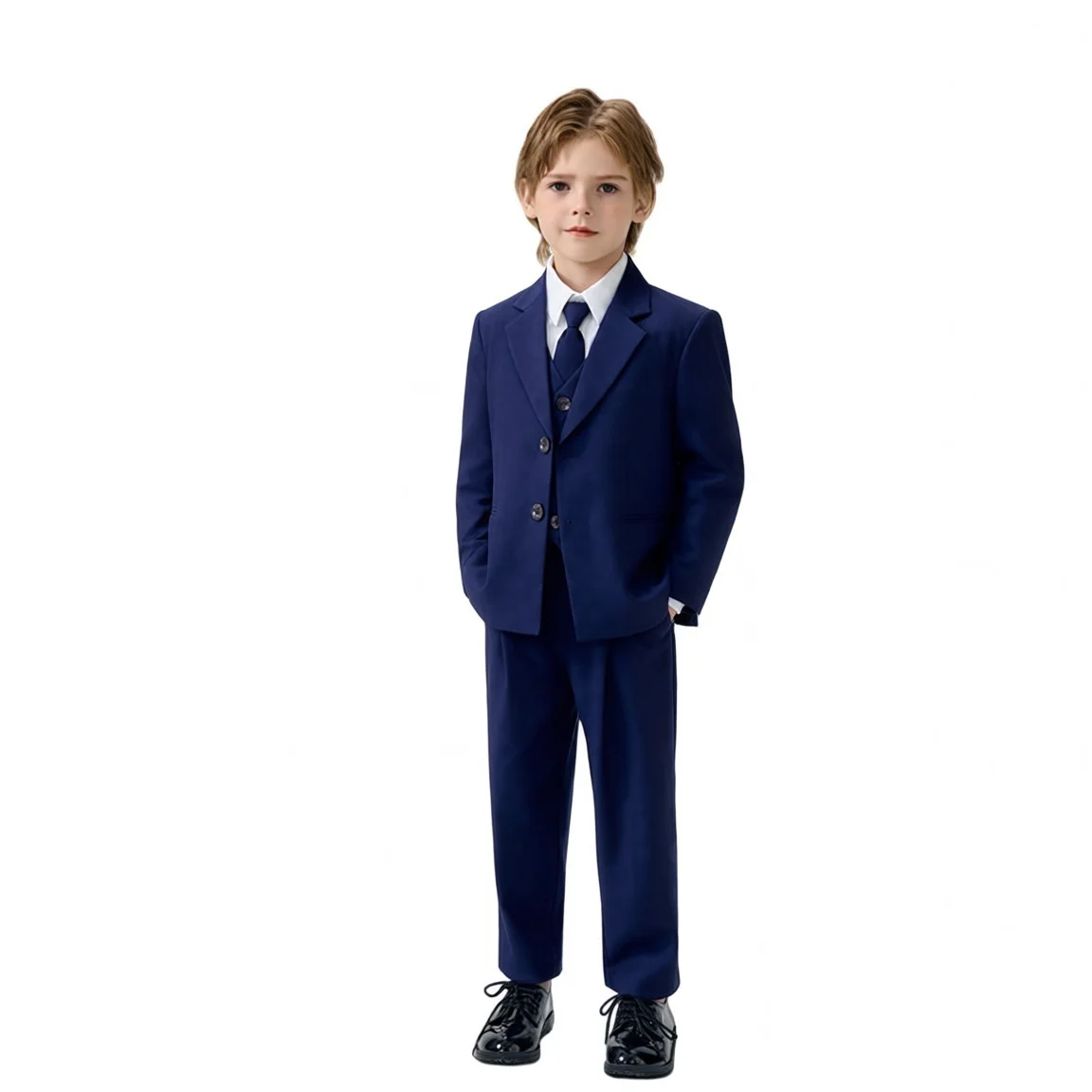 Flower Boys Wedding Dress Gentleman British Style Suit Set Children's Event Host Suit Performance Clothing
