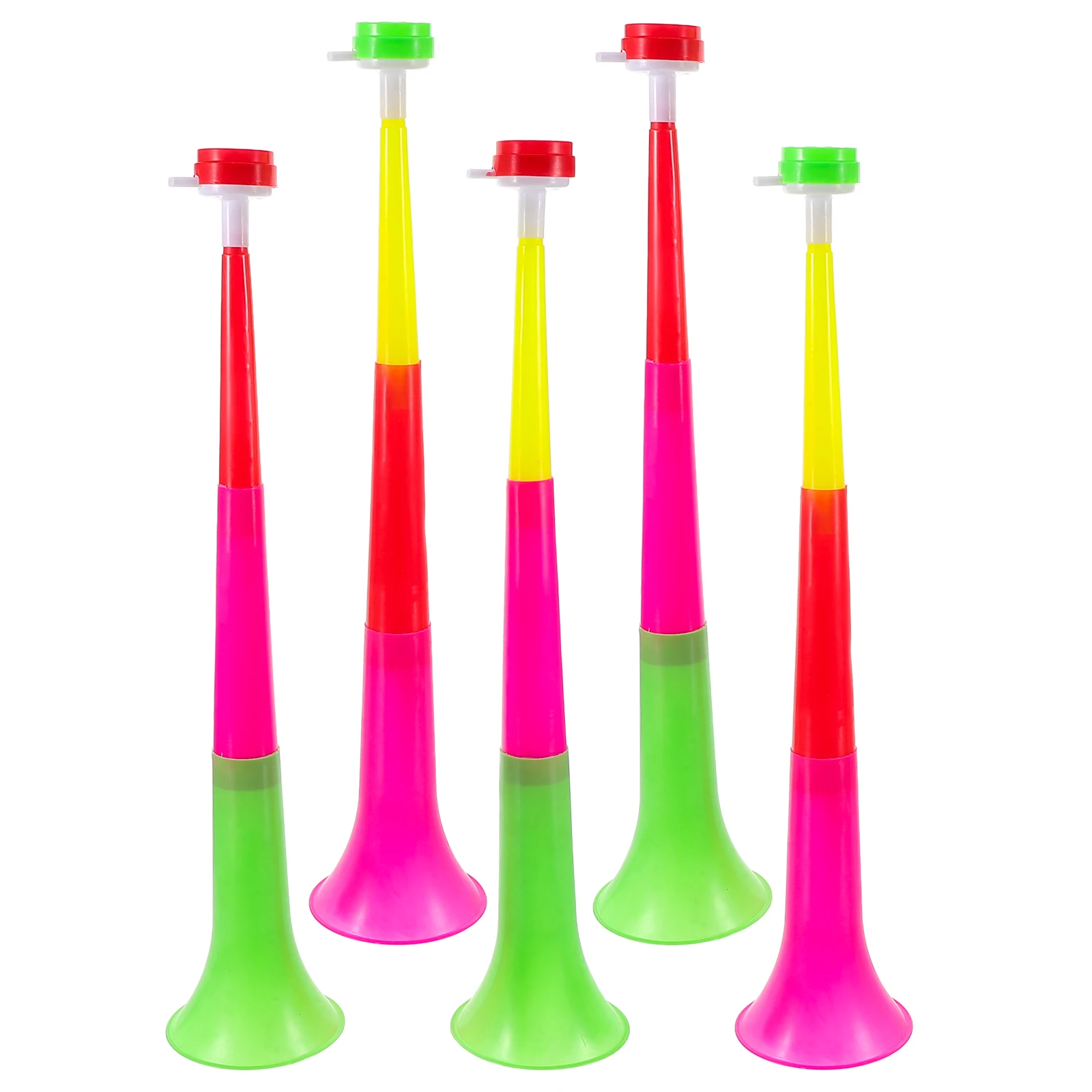 

5pcs Retractable Horn Soccer Cheer Trumpet Football Party Instruments Plastic Stadium Toy Events Accessories Fans