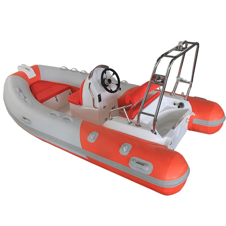 PVC & Hypalon Double Hull Rigid Inflatable ไฟเบอร์กลาสคิงส์ตันอะพอนฮัลล์ซี่โครง 390 เรือหรูหราตกปลาพายเรือการรับรอง CE