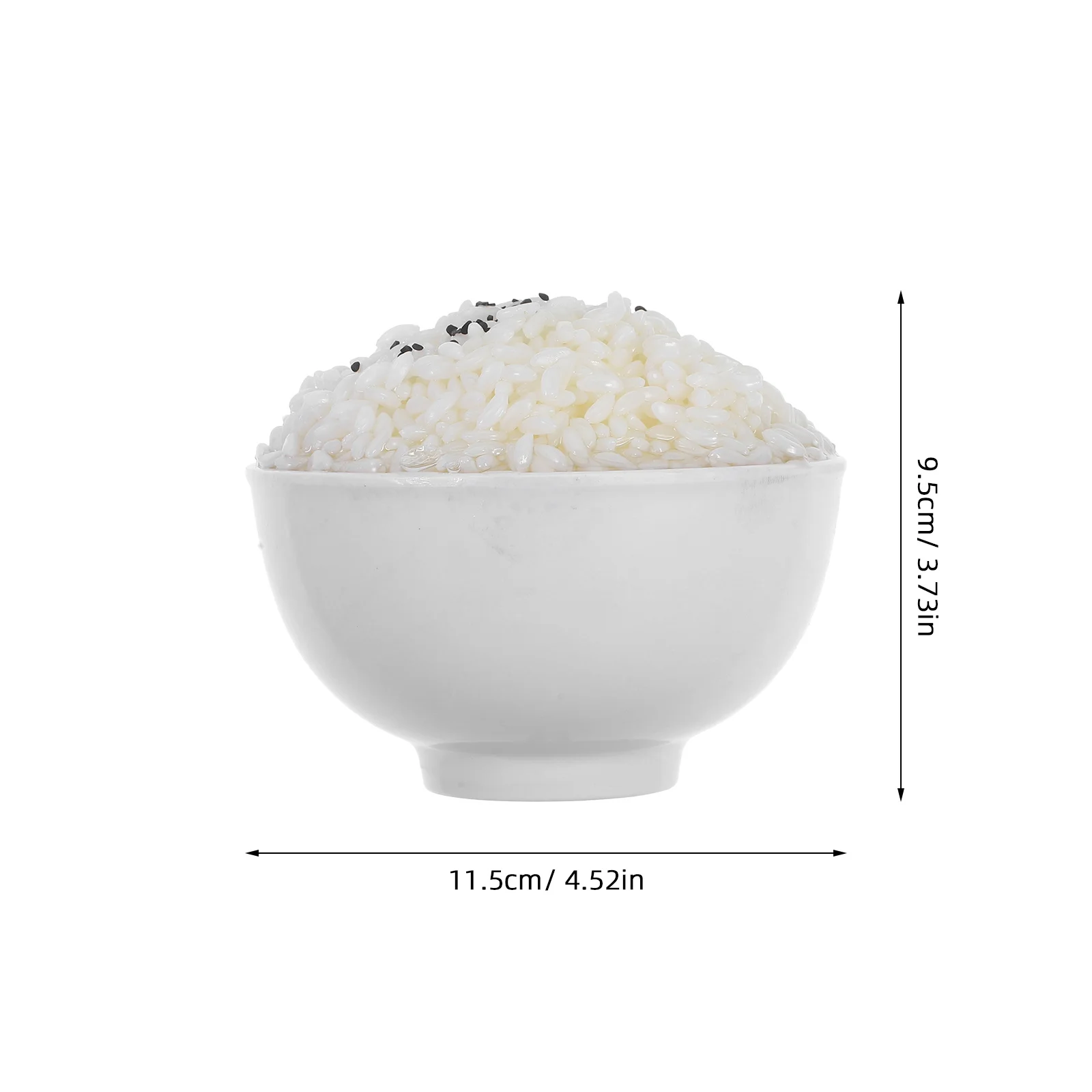 Realistic Food Prop Artificial Cooked Rice Home Decor Photography Props Display Plastic Steamed Rice Decoration