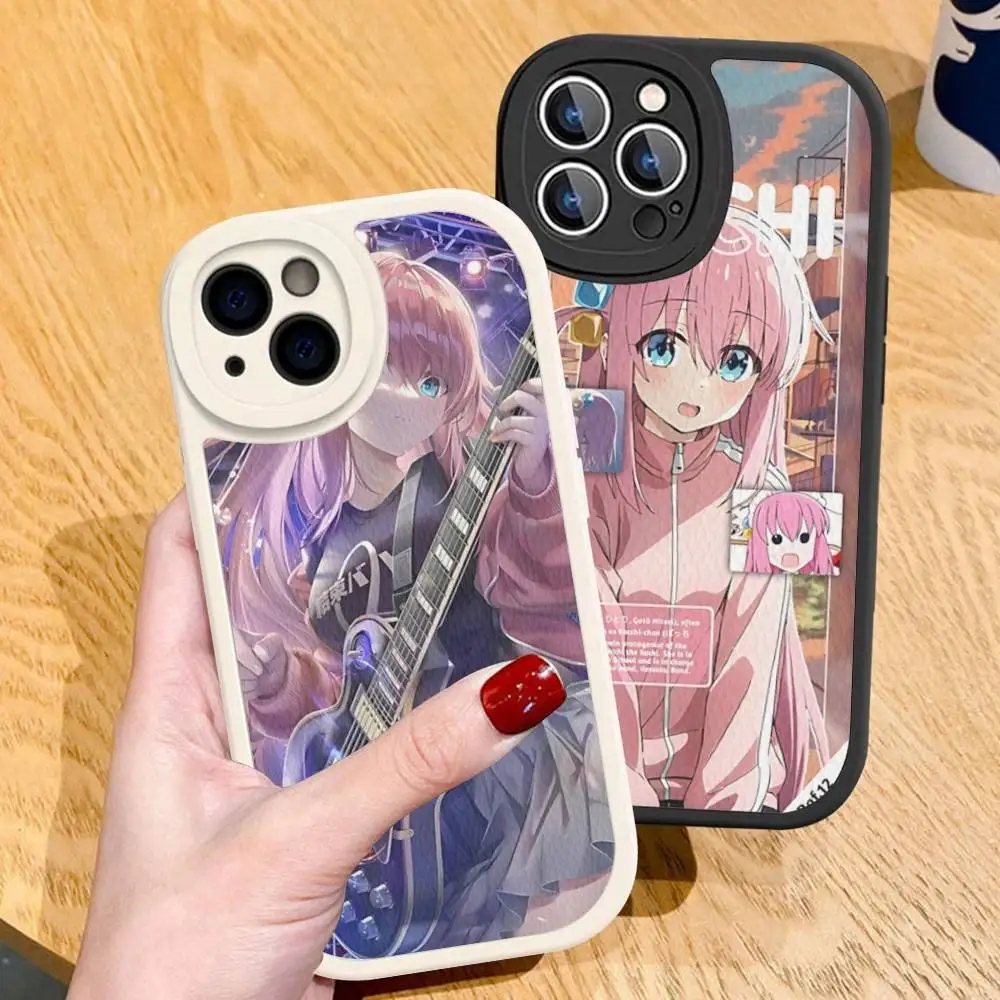

Guitar Music Anime B-Bocchi The Rock Phone Case For IPhone 11 12 13 14 15 16 Pro Max Plus Leather Cover