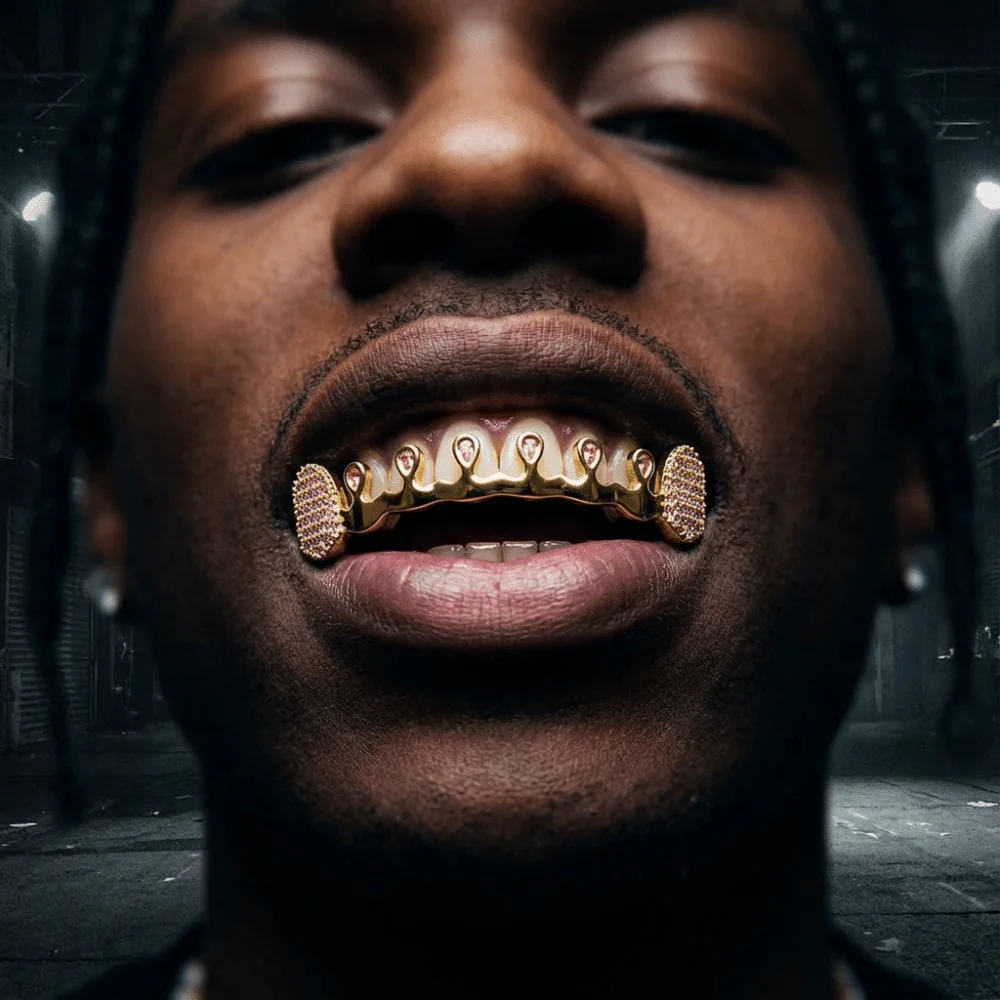 

Съемные зубные грилзы в стиле хип-хоп, панк, забавные капы для зубов со стразами, золотистые и серебристые, для мужчин и женщин, украшения для рэперов