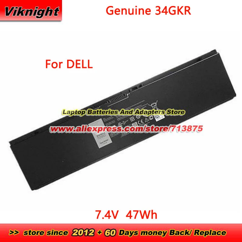 

Оригинальный аккумулятор 34GKR 5K1GW для Dell Latitude 14 7000 E7440 Touch Series C8GC5 F38HT PFXCR 7,4 в 47 Вт/ч