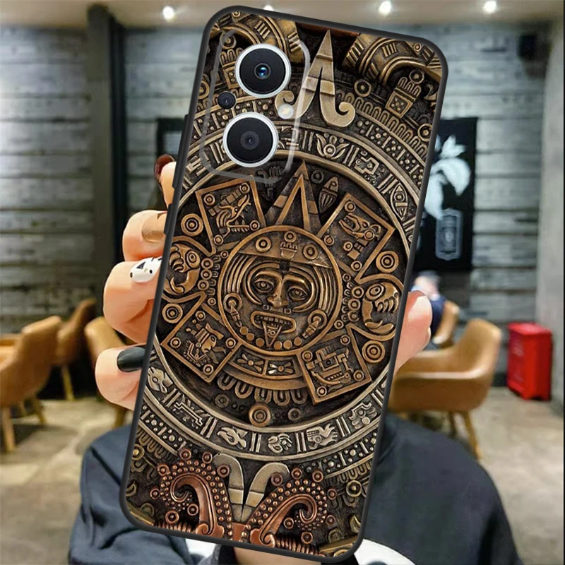 Mayan Calendar Phone Case For OPPO Reno 8 Lite 7 6 5 4 3 8T 2Z 5Z 4Z Find X5 Lite X3 X2 Neo X6 Pro Cover