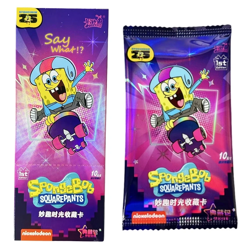 

KAYOU Губка Боб Квадратные Штаны Натуральная Коллекция Персонажей Аниме Хобби Карты Оригинальная Коробка Патрик Стар Щупальца Крабы Детский Подарок