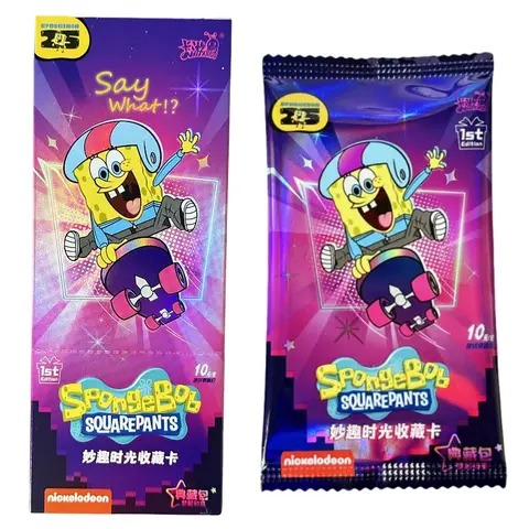 KAYOU SpongeBob SquarePants Genuine Anime Character Collection Hobby Card Original Box Patrick Star Tentacles Krabs Kid Gift