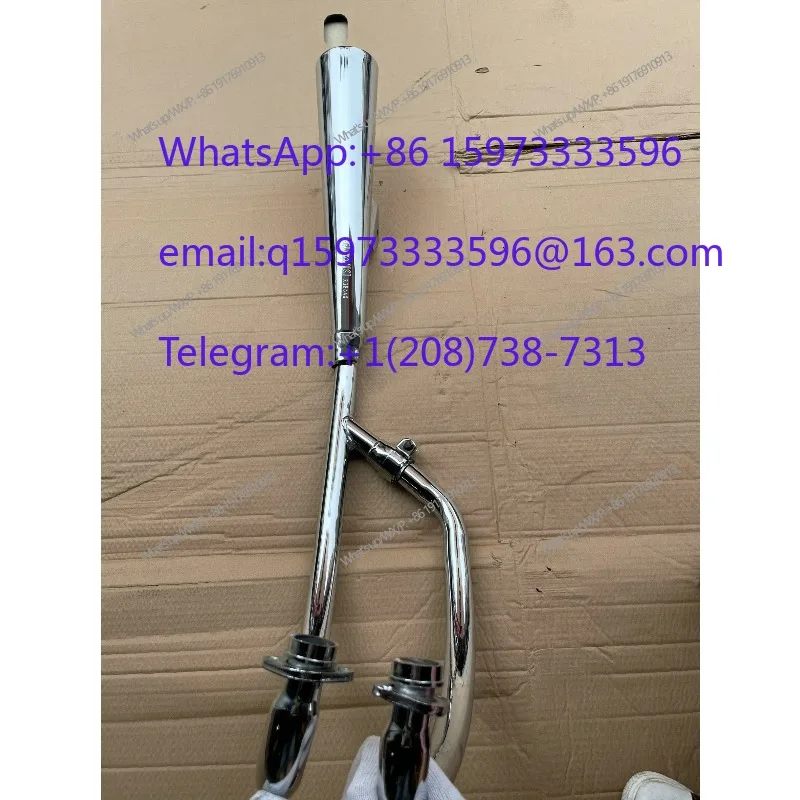 Thickened Double Tube GN250 Single Exhaust Pipe Front Section Motorcycle Exhaust Pipe Modification Accessory