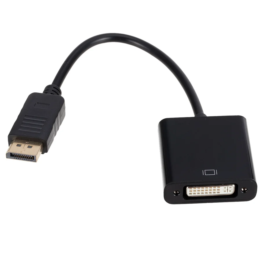 Adaptador de Cable DisplayPort a DVI puerto de pantalla DP a DVI convertidor HD 1080p macho a hembra para PC portátil HDTV Monitor proyector