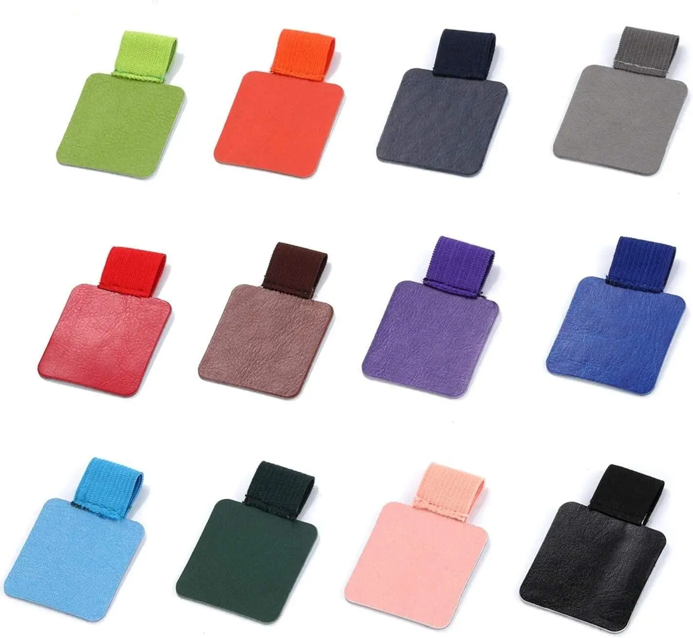 

12 Pack Self-Adhesive Pen Loops for Notebooks, Journals, Calendars - Elastic & Colorful