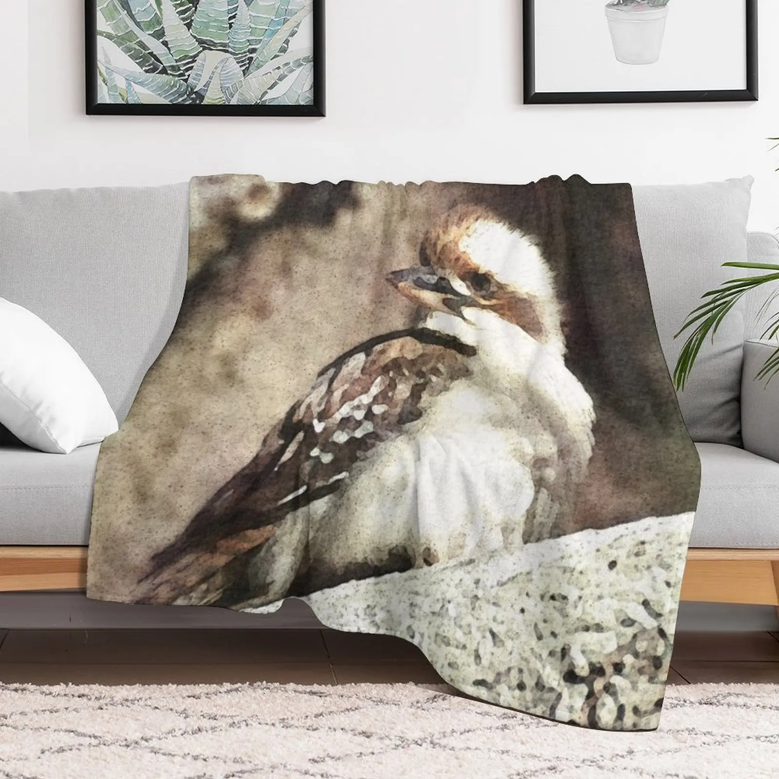 Australian Kookaburra Bird Throw Blanket