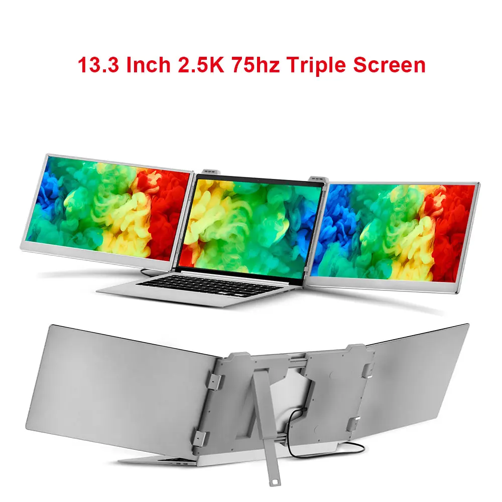2025 New Arrivals Trending Products Portable Monitor For Laptop Dual Screen Triple Portable Screen Laptop