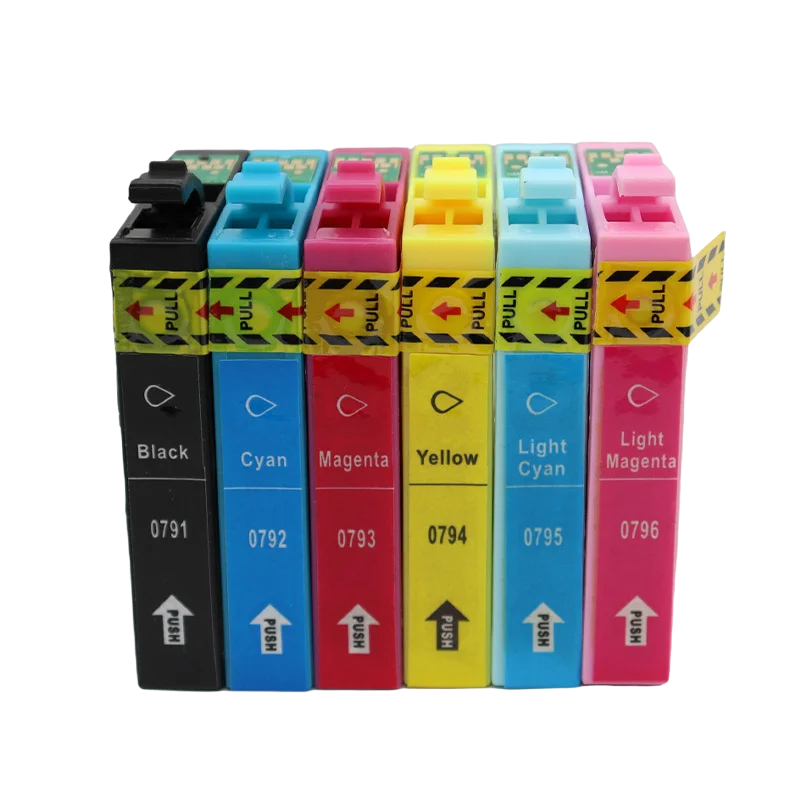 Для Epson T0791 T0792 T0793 T0794 T0795 T0796 Совместимый картридж со стилусом Фото 1400 PX700W PX800FW P50 принтер