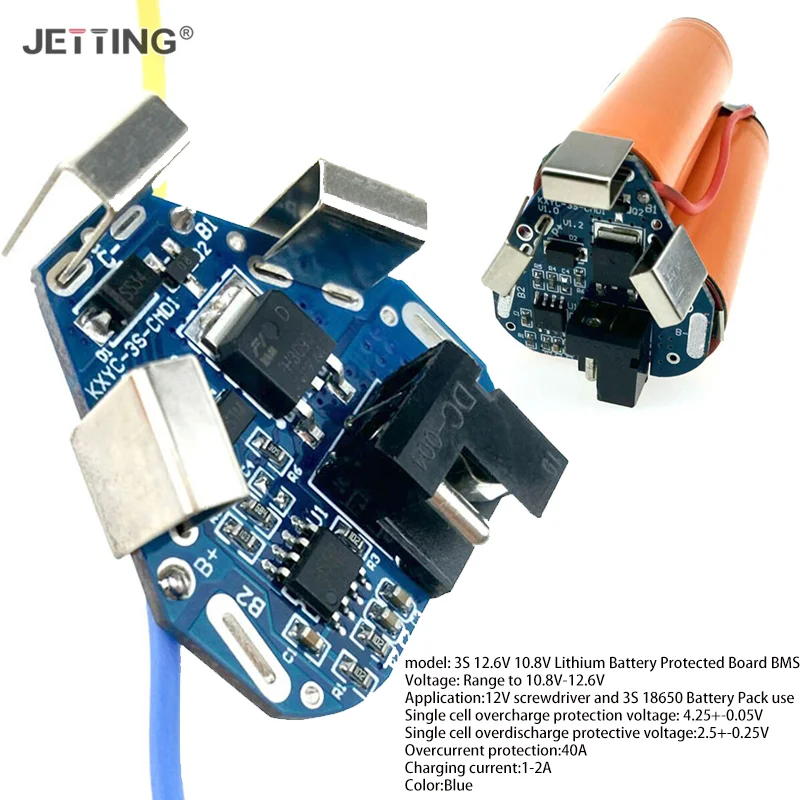 3S 10.8V 12.6V 40A BMS 18650 Lithium Battery Board BMS For Screwdriver Shura Shurika Battery 3S 12V Battery Replace Use