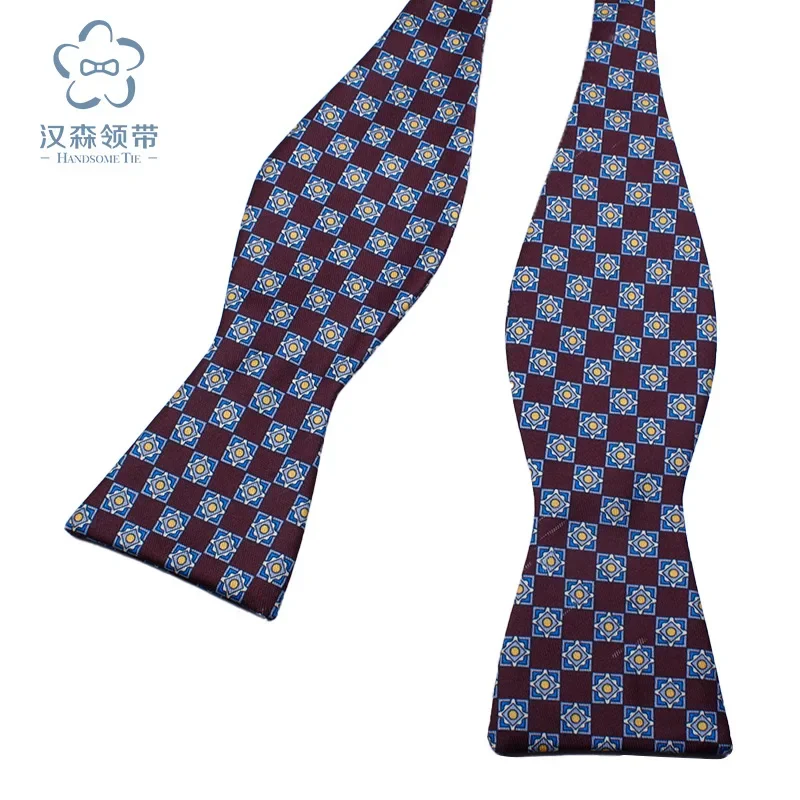 Men\'s wholesale hand tie gourd tie manufacturers printed polyester tie spot bow tie for man