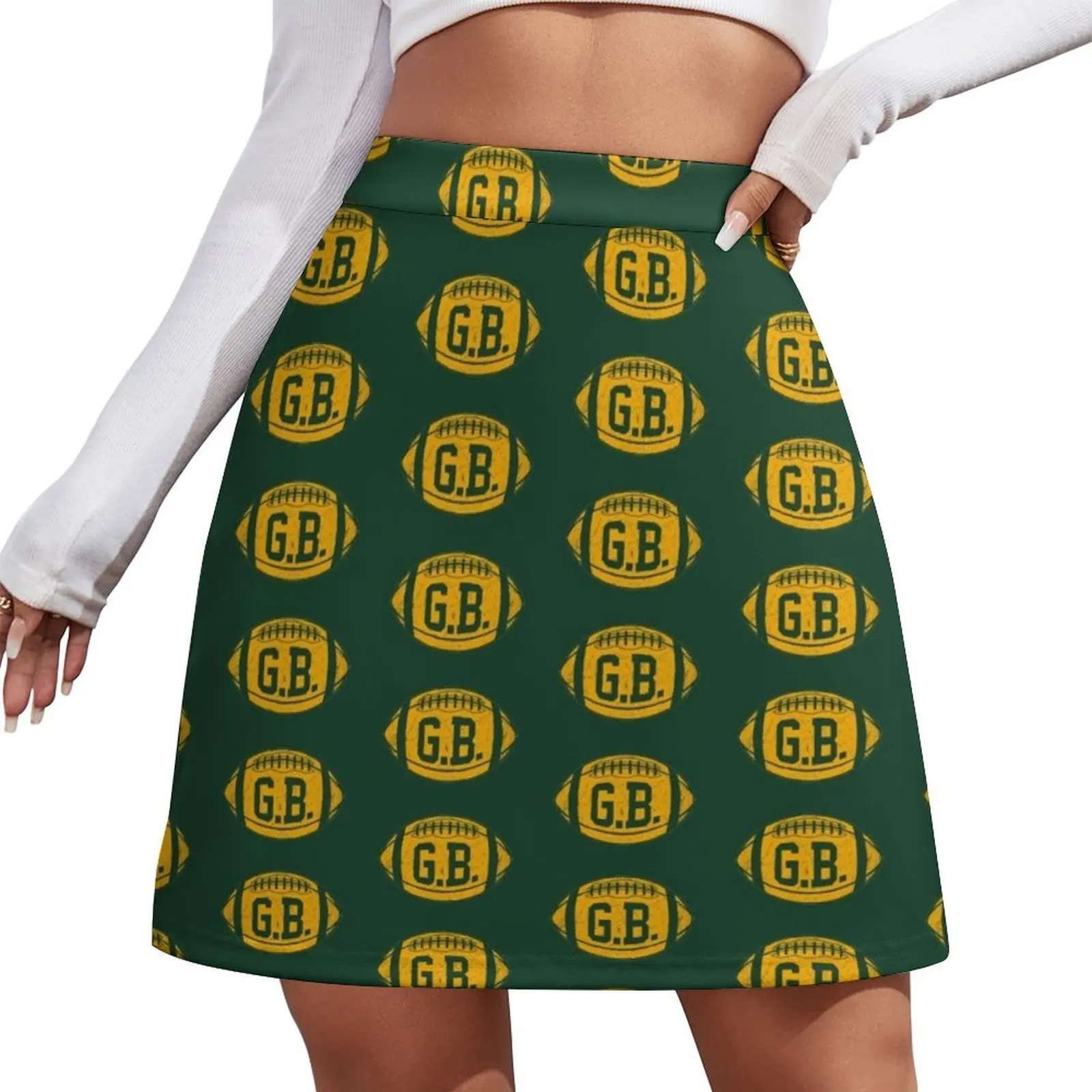 

GB Retro Football - Green Mini Skirt modest skirts for women Woman skirts Mini Skirt