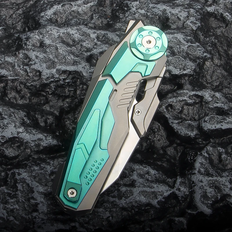 

S125V Steel Folding Fruit Knife Titanium Alloy Handle Tool Collection Gift