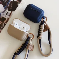 Cute Soft Headset Case For AirPods 2 3nd Generation Earphone Accessories For AirPods Pro 2 With Anti-lost Lanyard Silicone Funda