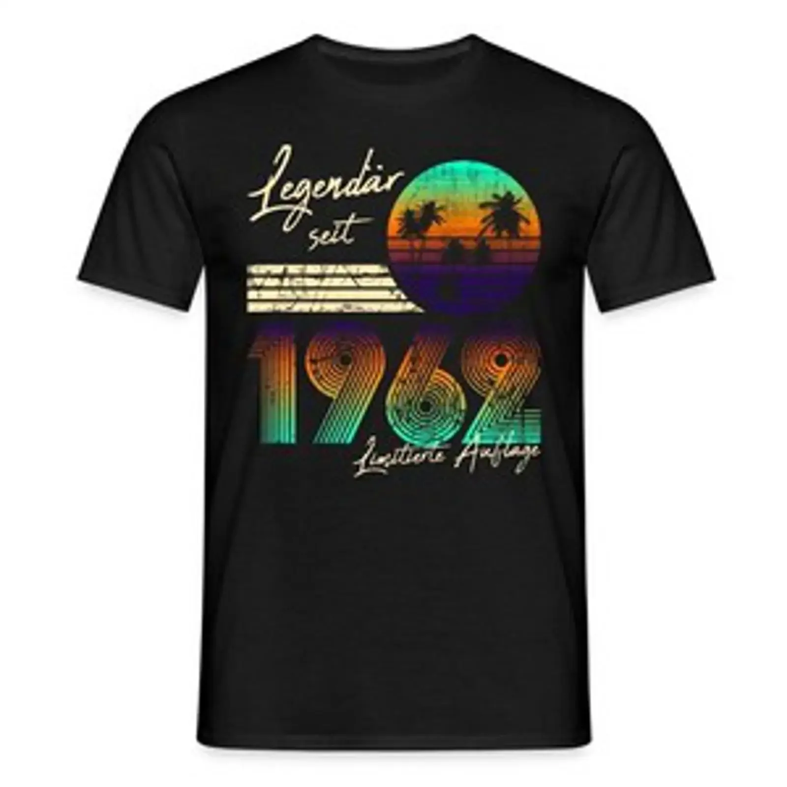 Camiseta para hombre con estampado gráfico vintage lavado, transpirable, unisex, con la leyenda 'Desde 1962', regalo de 61 cumpleaños, ligeramente desgastada.