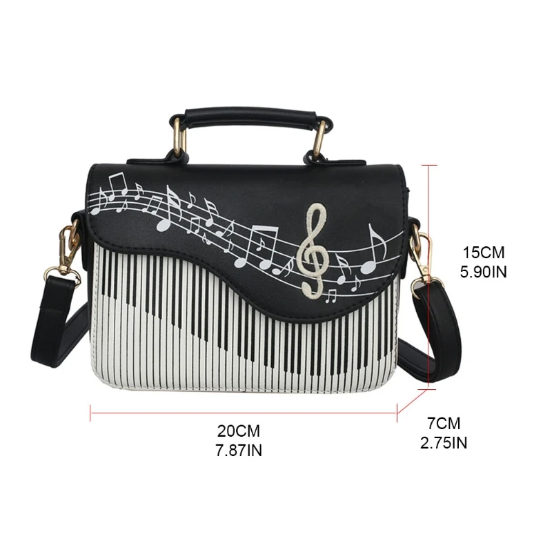 Piano Shoulder Bag Fashion Handbags Women Crossbody Bags Ladies Top-handle Sling Satchel Tote Purse