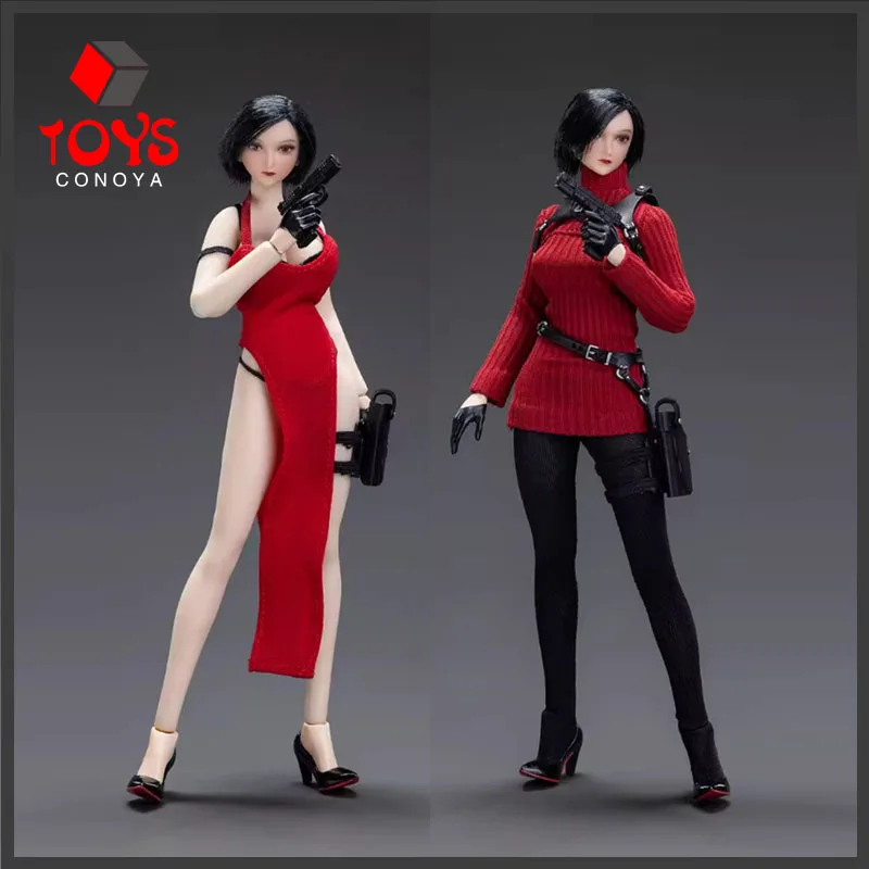 【2024 Q2】cdtoys cd065 1/12 Scale Ada Wong Red Dress Set Clothes Head Carving Model Fit 6-inch Female Soldier Action Figure Body