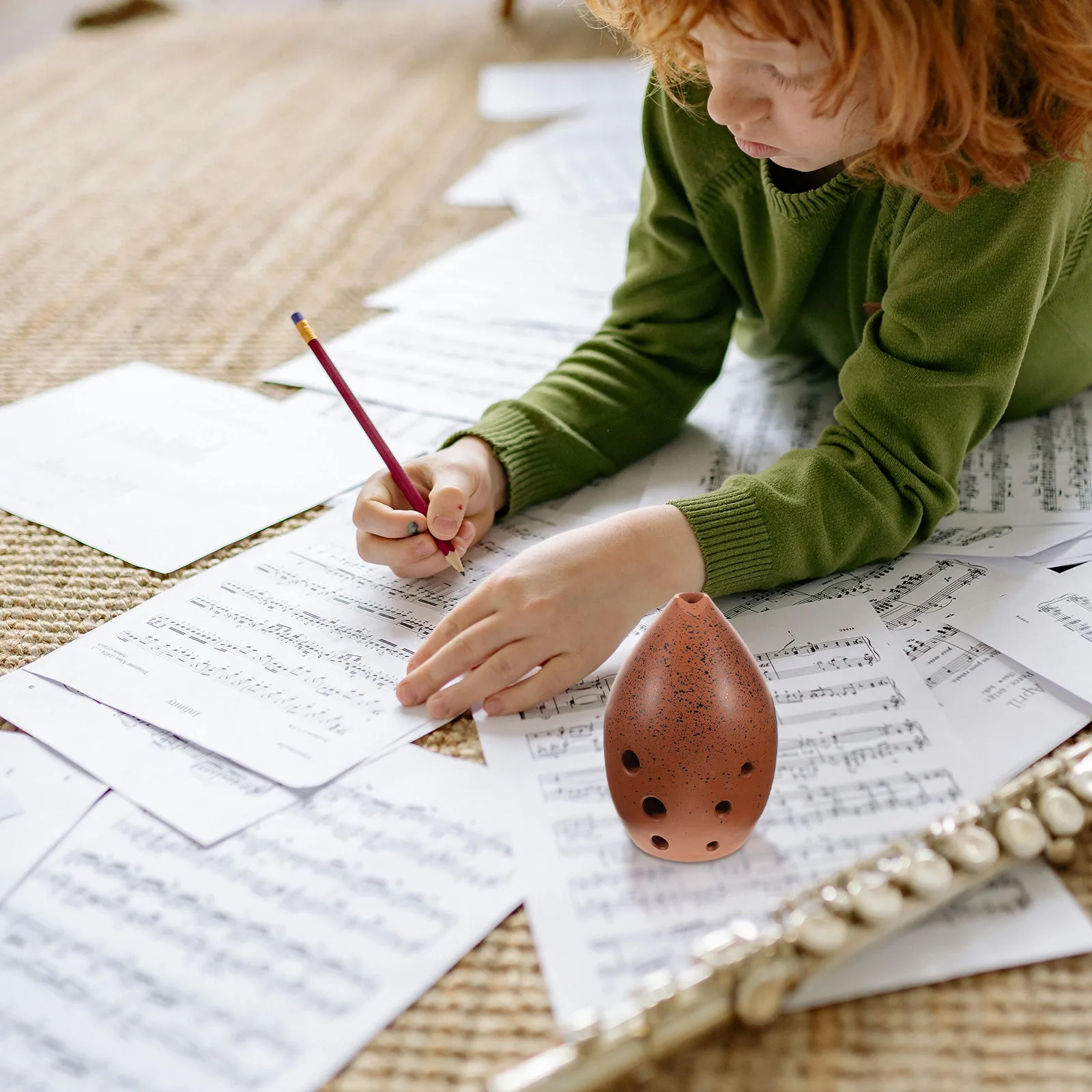 

Профессиональная керамическая окарина с 8 отверстиями, настроенная на G, традиционный китайский духовой инструмент Сюнь для начинающих и взрослых, с насыщенным звучанием