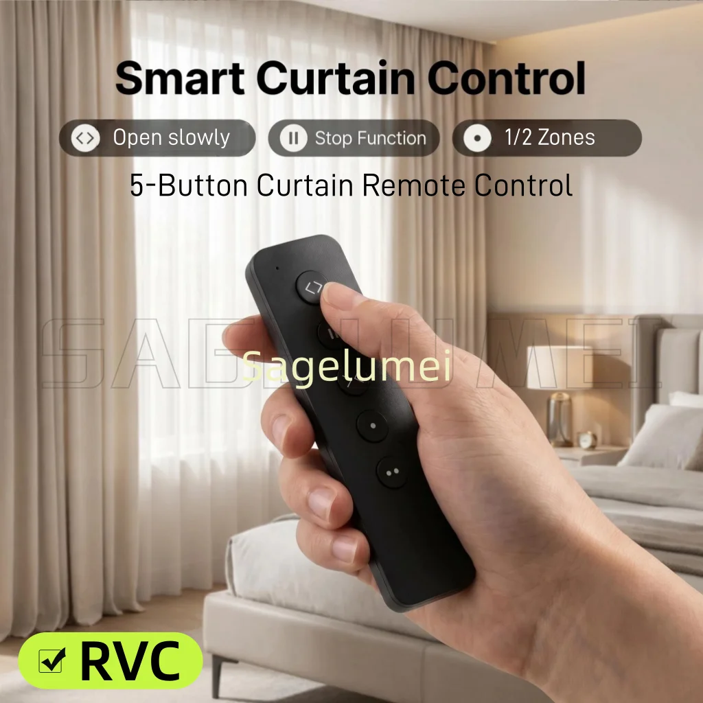 Open/Close curtain switch Skydance Can be set as 1 Zone 2 scene/2 Zone Curtain Remote Control RVC 5-Button module Two match ways