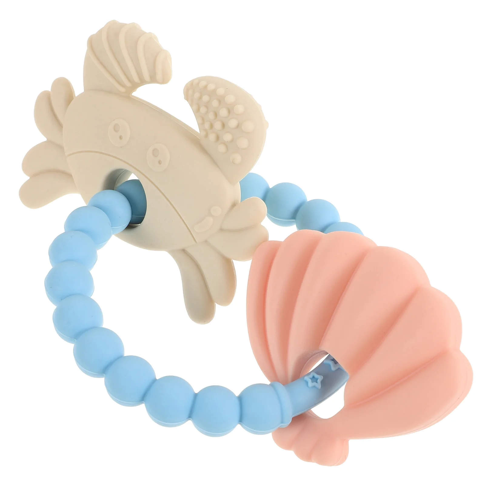 

Silicone Rings For Babies Soft Chewable Relief Teething Infant Newborn Teething Ring Bracelet