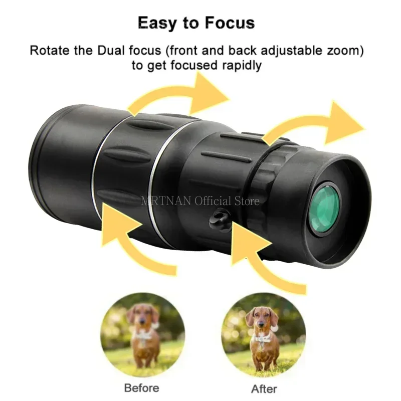 Telescopio monocular HD de largo alcance para acampada y caza