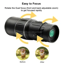 Telescopio monocular HD de largo alcance para acampada y caza