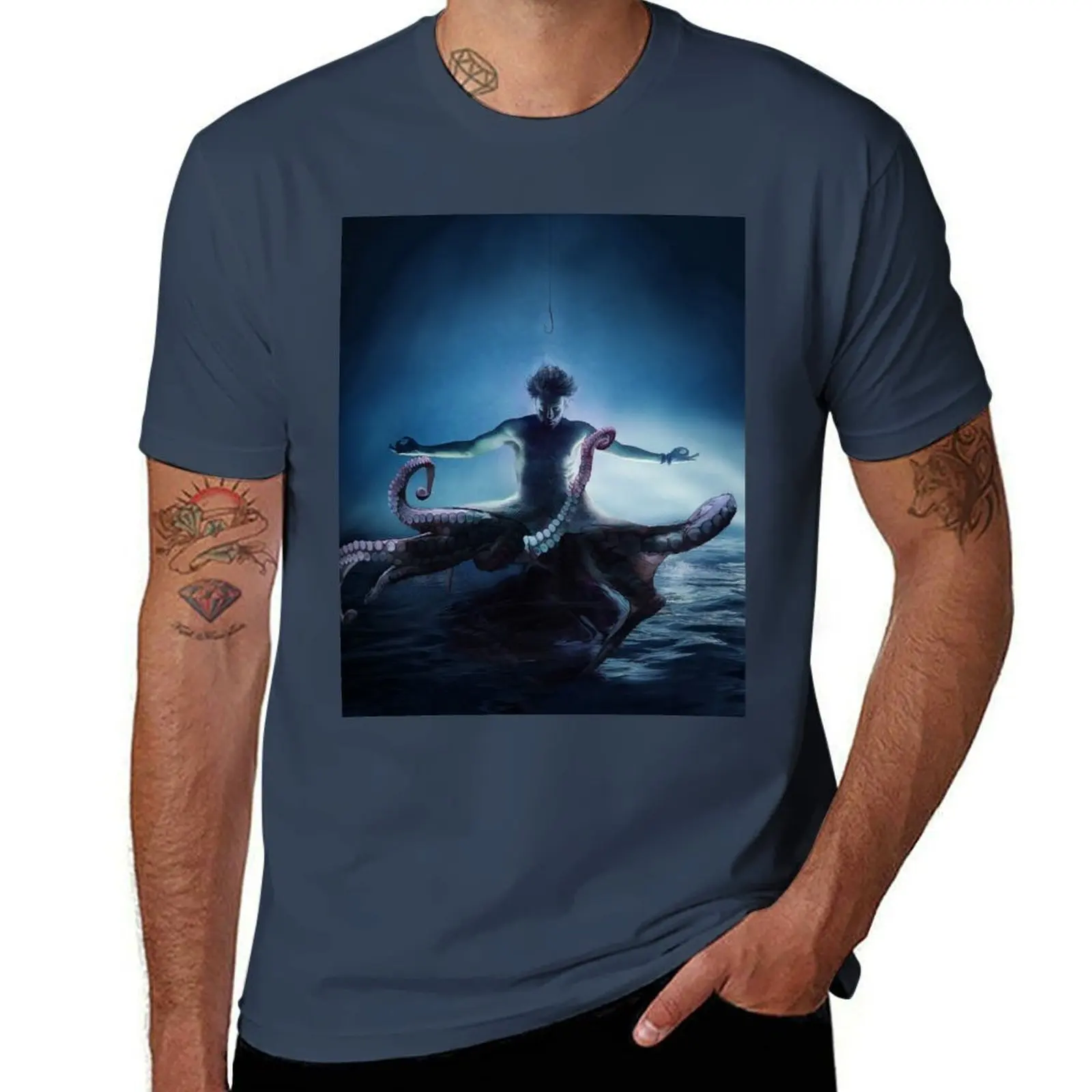 

[Octo!Hanni] Under Sea the T-Shirt Retro Style Print Casual Top