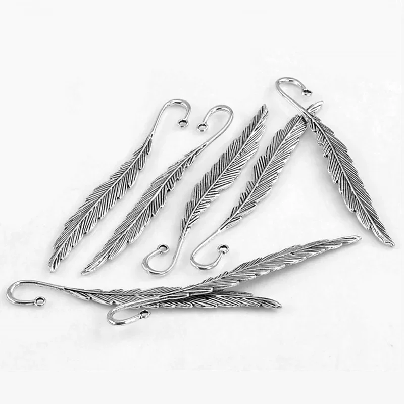 

125 шт./лот серебряные закладки с перьями для изготовления ювелирных изделий своими руками 11,7 см (4 5/8 дюйма)