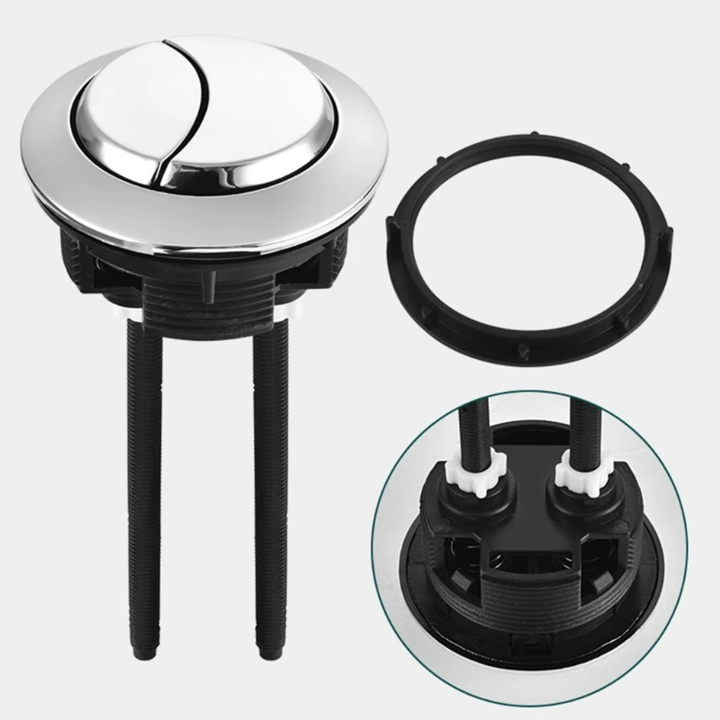 Description Picture 4 of itemBathroom Toilet Double Flush Button 38mm Round Black Water Saving Tanks Accessory Toilet Tanks Flush Button for DropShip