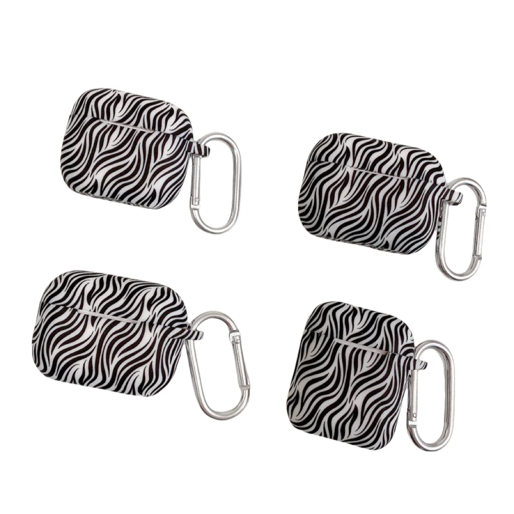 نمط جديد ل Airpods 4th غطاء من السيليكون ريترو شخصية زيبرا طباعة شكل Airpods برو 2 سماعة الغطاء الواقي 1st 2nd 3rd