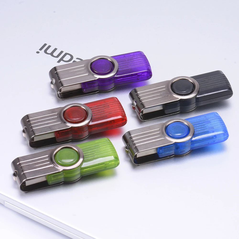 Unidad flash USB giratoria, unidad de bolígrafo de plástico fresco de 128GB, 64GB, 32GB, 16GB, Pendrive resistente al agua de alta velocidad, envío gratis, disco U de regalo