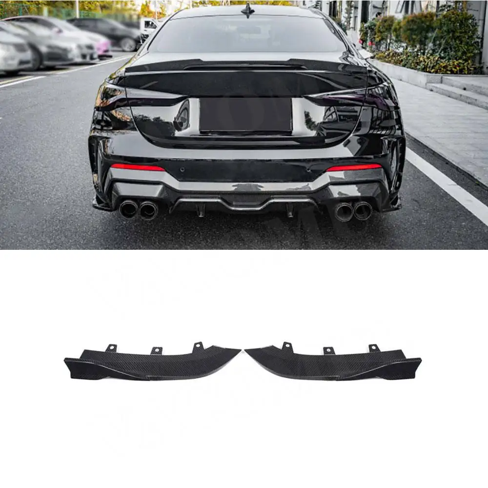 VACOMUL Dry Carbon Fiber Rear Bumpers Side Splitters Flaps Apron For BMW 4 Series G22 G23 Coupe 2021 + Car Styling Bodykits FRP