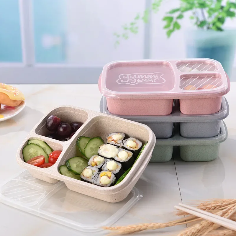 

Separate lunch box Portable Bento Box Lunchbox Leakproof Food Container Microwave oven Dinnerware for Students